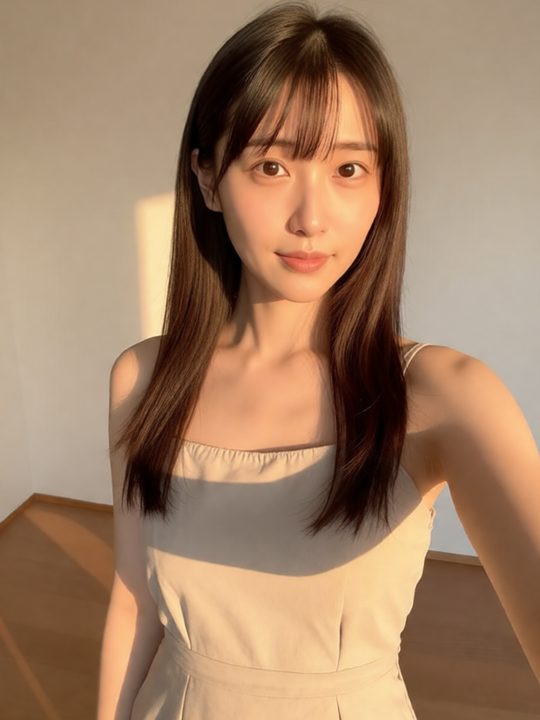 朝の光で撮ったような生成画像